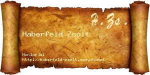 Haberfeld Zsolt névjegykártya